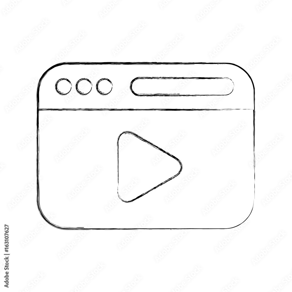 Aufkleber template web with media player vector illustration design