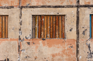 Boarded up windows