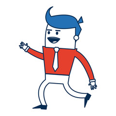 cartoon business man success people gesture