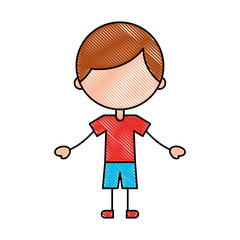 cute boy character icon vector illustration design