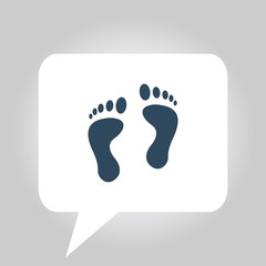 footprint silhouette vector icon