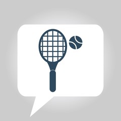 tennis racket and ball vector icon