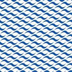 Blue wave seamless pattern.