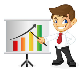 Businessman doing presentation