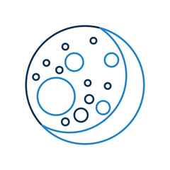 Natural satellite moon icon vector illustration design