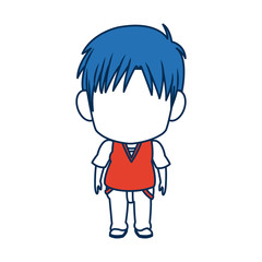 boy anime male manga cartoon comic blue hair