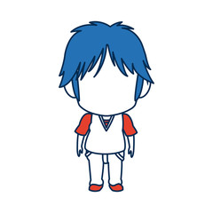 boy anime male manga cartoon comic blue hair