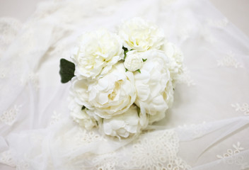 a white wedding bouquet 