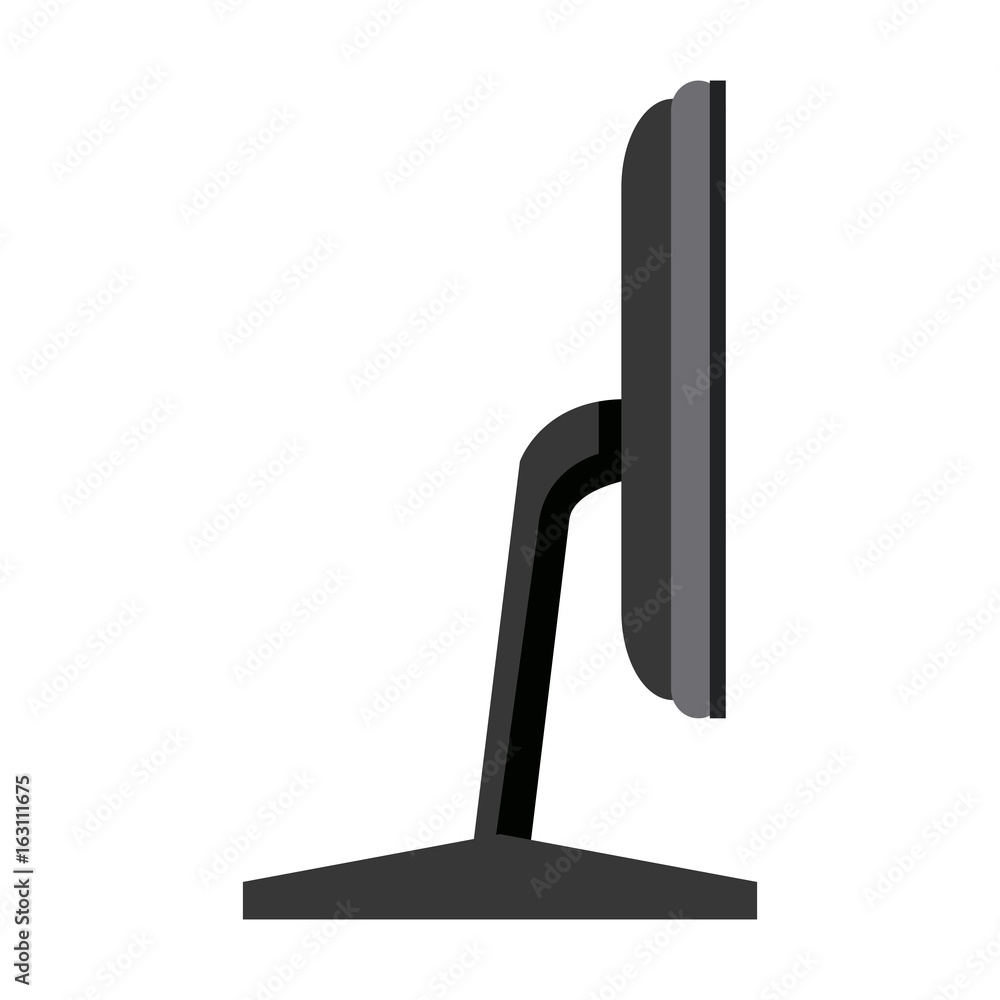 Poster screen monitor computer side view