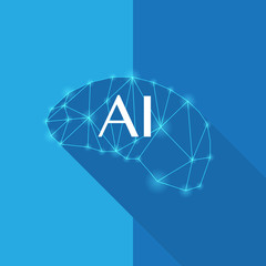 AI Brain sign / symbol