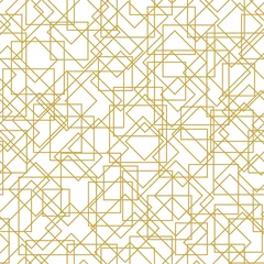 Behang Geometrisch naadloos vectorpatroon met stijlvol lineair ontwerp © IMR