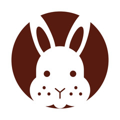 rabbit head isolated icon vector illustration design