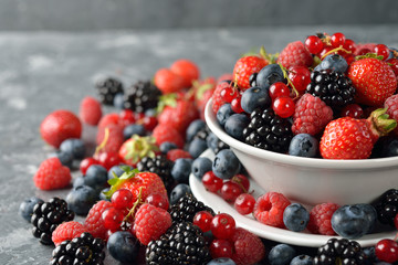 Salad of fresh forest berries