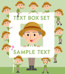 farmer worker old man text box