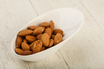 Almond in the bowl