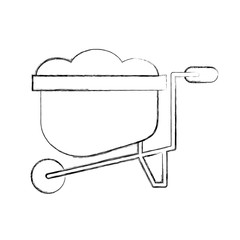 wheelbarrow farm isolated icon vector illustration design