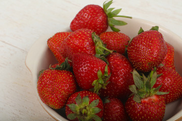 Strawberry in the bowl