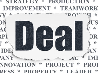 Obraz premium Finance concept: Deal on Torn Paper background
