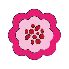 single pink flower icon image