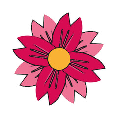 single pink flower icon image