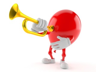 Balloon character playing the trumpet © Talaj