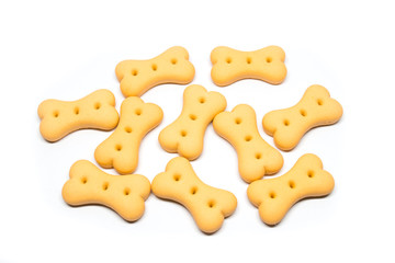 Dog biscuit isolated on white background