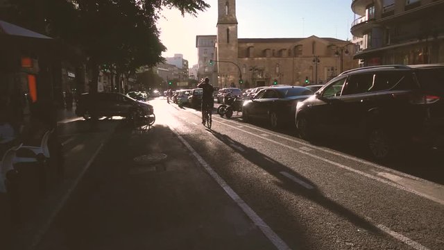 Carril para bicicletas (c&aacute;mara lenta)