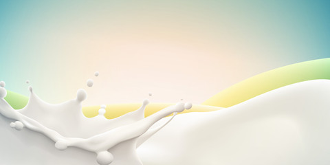 Realistic milk background hig quality vector illustration for design