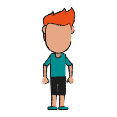 faceless red hair man avatar icon image vector illustration design 