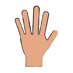open hand icon image vector illustration design 