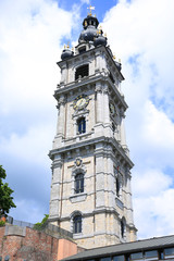 Fototapeta na wymiar Historic tower in Mons, Wallonia, Belgium