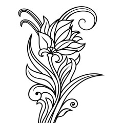 Vector floral ornament.