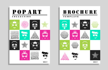 Pop art brochure template