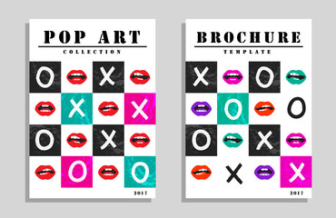 Pop art brochure template