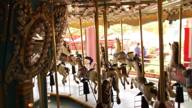 POV shot of Merry-Go-Round ( time lapse )