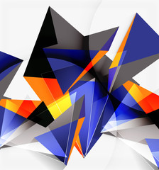 3d triangles and pyramids, abstract geometric vector