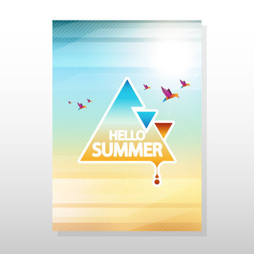 Summer Colorful Poster / Flyer Vector Illustration. Can be use Party Flyer