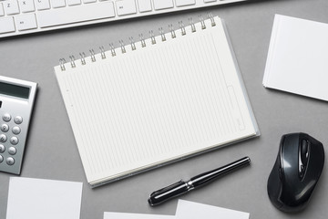 Business workplace with stuff