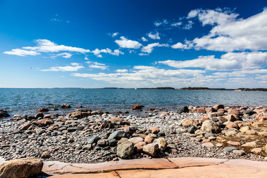 Stone beach in Helsinki
