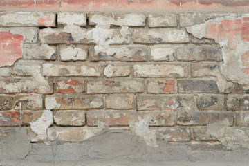Brick texture with scratches and cracks