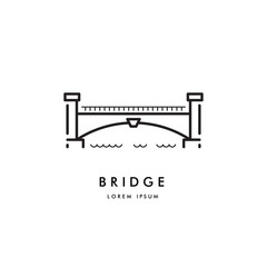 Logo vector arched bridge isolated on white background
