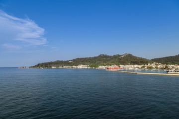 Naklejka na ściany i meble Panoramic view to Thassos island