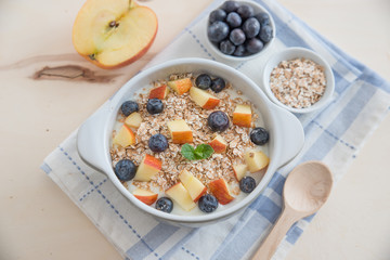 Joghurt mit Müsli und Beeren 