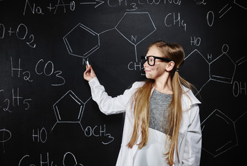 Little female professor of chemistry © gpointstudio