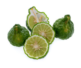 bergamot slice isolated on white background