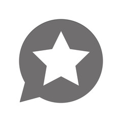 Graue Sprechblase rund - Stern