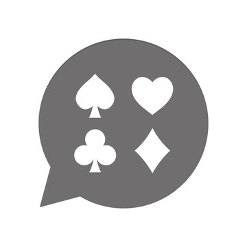 Graue Sprechblase rund - Kartenspiel