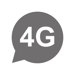 Graue Sprechblase rund - 4G