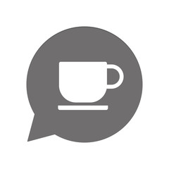 Graue Sprechblase rund - Kaffeetasse