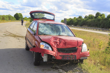 Fototapeta premium Unfallfahrzeug